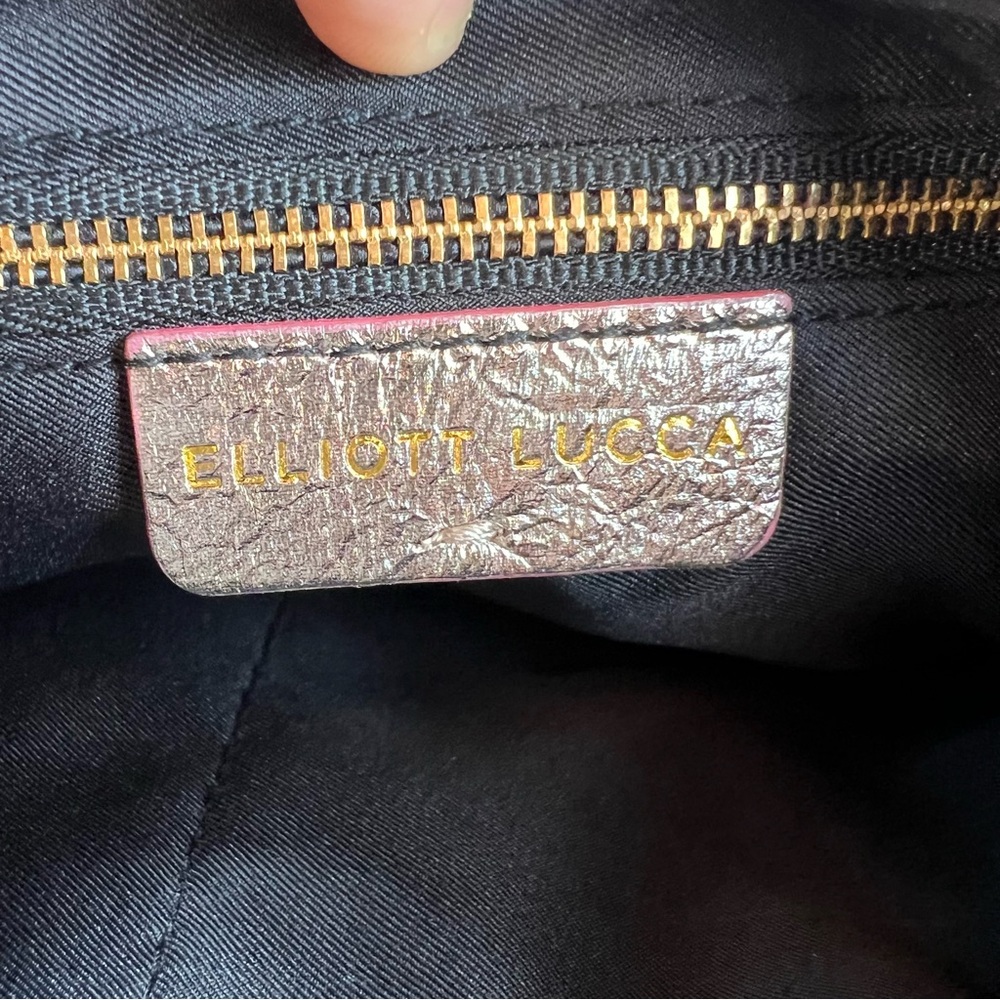 Elliott Lucca Pyrite Mari Leather Crossbody Bag Metallic - Picture 7 of 8
